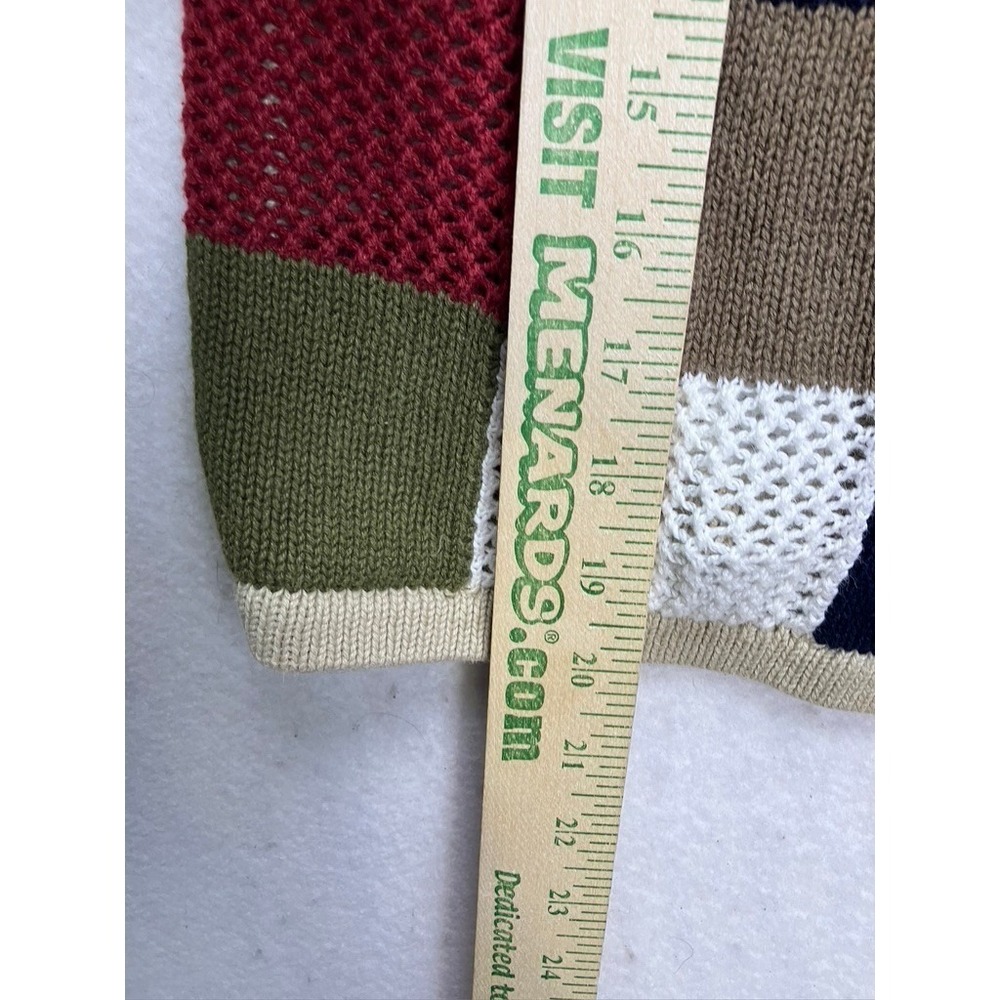 Christopher & Banks Cardigan Sweater Womens S‎ Multicolor Patchwork Knit Cottage - Picture 3 of 6